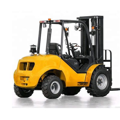 4X2 রুক্ষ ভূখণ্ড ফোর্কলিফ্ট 3500kgs চার চাকা ড্রাইভ ফোর্কলিফ্ট