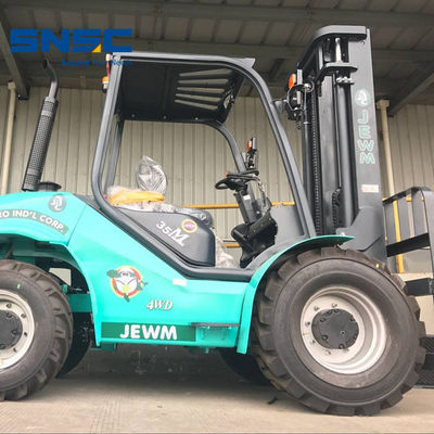 4X2 রুক্ষ ভূখণ্ড ফোর্কলিফ্ট 3500kgs চার চাকা ড্রাইভ ফোর্কলিফ্ট