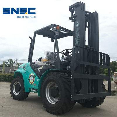 4X2 রুক্ষ ভূখণ্ড ফোর্কলিফ্ট 3500kgs চার চাকা ড্রাইভ ফোর্কলিফ্ট