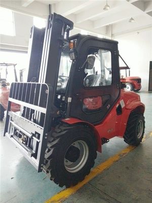4X2 রুক্ষ ভূখণ্ড ফোর্কলিফ্ট 3500kgs চার চাকা ড্রাইভ ফোর্কলিফ্ট