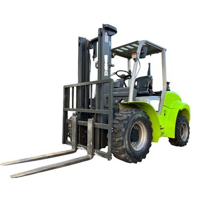 সাইড Shifter 4x4 ফোর্কলিফ্ট YUNNEI ইঞ্জিন 3500kg ছোট অফ রোড ফোর্কলিফ্ট