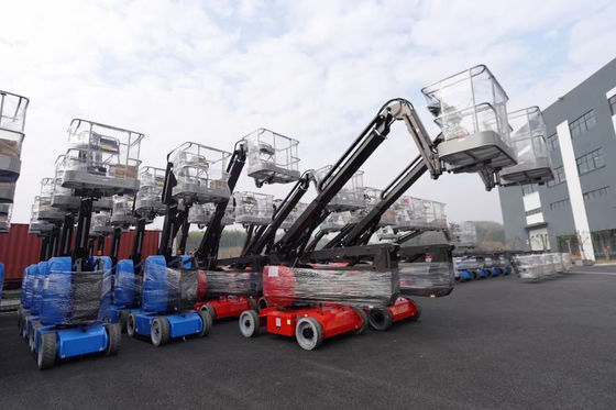 21m টেলিস্কোপিং বুম লিফট 100kg-1500kg ক্যাপাসিটি বুম আর্টিকুলেটিং লিফট