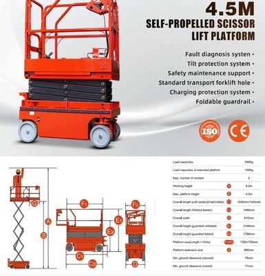 OEM কাঁচা লিফট ওয়ার্ক প্ল্যাটফর্ম 1T - 5T লোড ইলেকট্রিক কাঁচা প্ল্যাটফর্ম